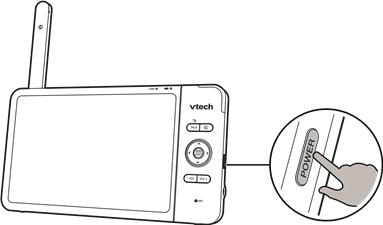 VTech - RM7764HD - Charge the Parent Unit Battery Φορτίστε την μπαταρία της γονικής μονάδας