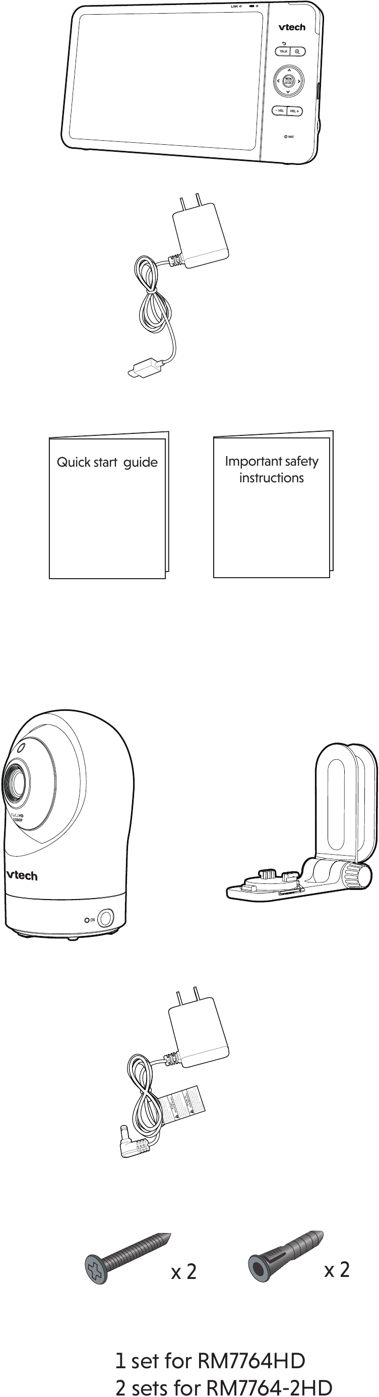 VTech - RM7764HD - Τι υπάρχει στο κουτί Τι υπάρχει στο κουτί
