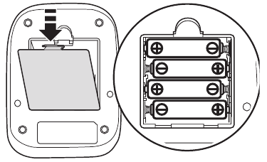 Omron - BP5250 - Установка батареек Установка батареек