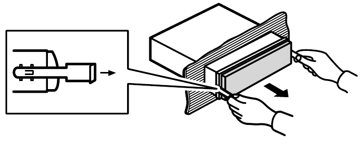 Pioneer - MVH-S520DAB - DIN-monteringsinstallasjon - Trinn 5 DIN-monteringsinstallasjon - Trinn 5