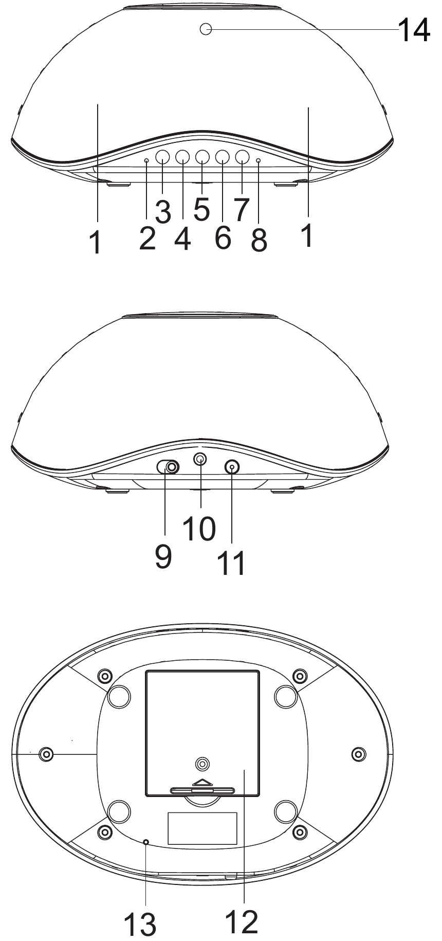 Muse - M-600BT - LOCALIZAÇÃO E DESCRIÇÃO DOS CONTROLES LOCALIZAÇÃO E DESCRIÇÃO DOS CONTROLES