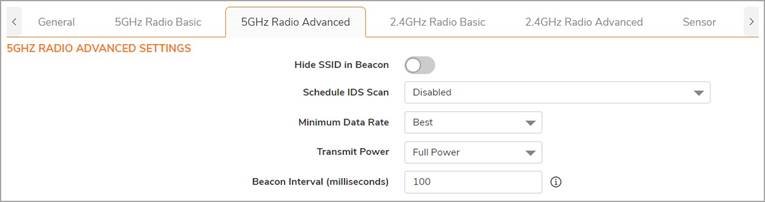 SonicWALL - SonicWave 641 - Configuración avanzada de la radio Configuración avanzada de la radio