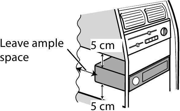 Pioneer - MVH-MS510BT - Leave Ample Space when Installing Leave Ample Space when Installing