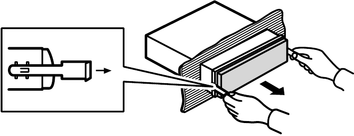 Pioneer - MVH-MS510BT - Removing the Unit - Step 2 Removing the Unit - Step 2