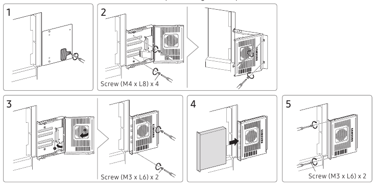 Samsung - Flip WM75A - OPS korpusini o'rnatish OPS korpusini o'rnatish