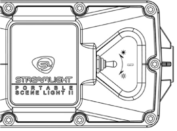 StreamLight - PORTABLE SCENE LIGHT II - FUNCȚIONARE - Pasul 1 - Apăsați comutatorul FUNCȚIONARE - Pasul 1 - Apăsați comutatorul