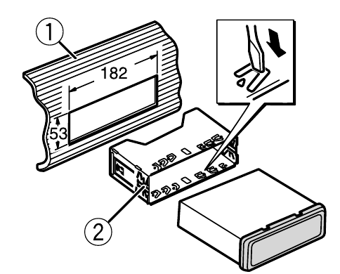 Pioneer - MVH-S322BT - DIN mount installation DIN mount installation