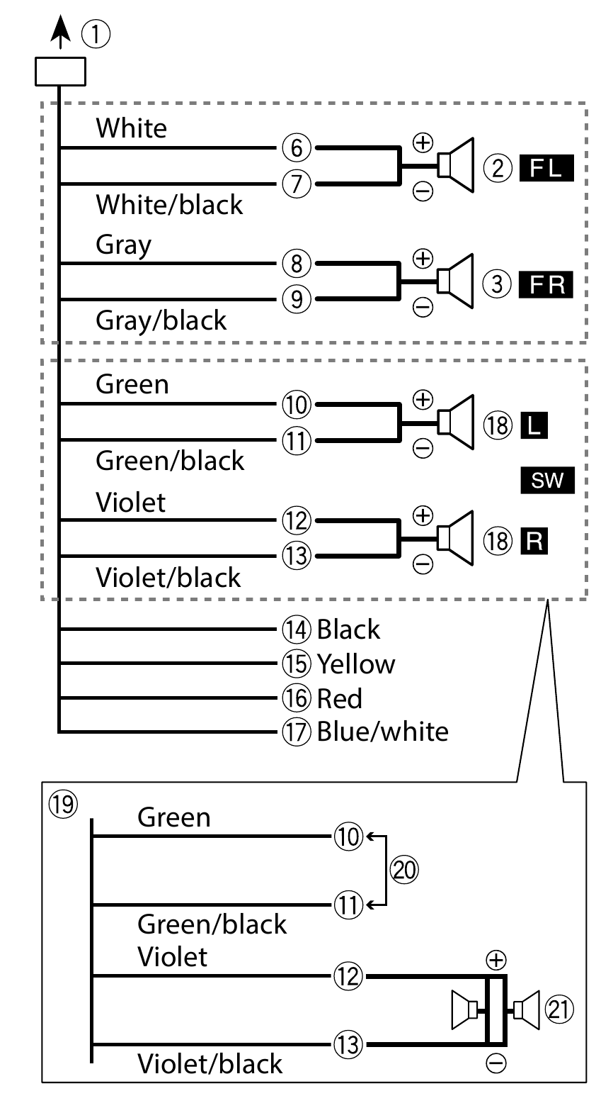 Pioneer - MVH-S322BT - Power cord - Part 2 Power cord - Part 2