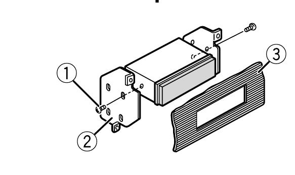 Pioneer - MVH-S322BT - When not using the supplied mounting sleeve - Step 2 When not using the supplied mounting sleeve - Step 2