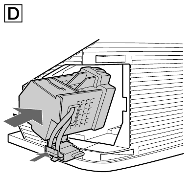 Sony - XL-5300 - Ako vymeniť lampu - Krok 4 Ako vymeniť lampu - Krok 4
