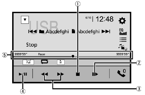 Pioneer - AVH-Z7200DAB - Moving images operation - Step 1 Moving images operation - Step 1