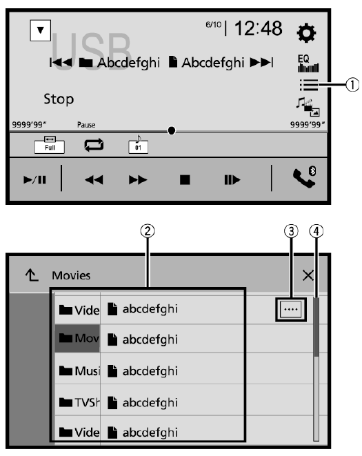 Pioneer - AVH-Z7200DAB - Moving images operation - Step 2 Moving images operation - Step 2
