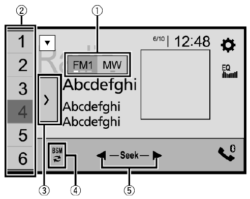Pioneer - AVH-Z7200DAB - Tuner operation Tuner operation