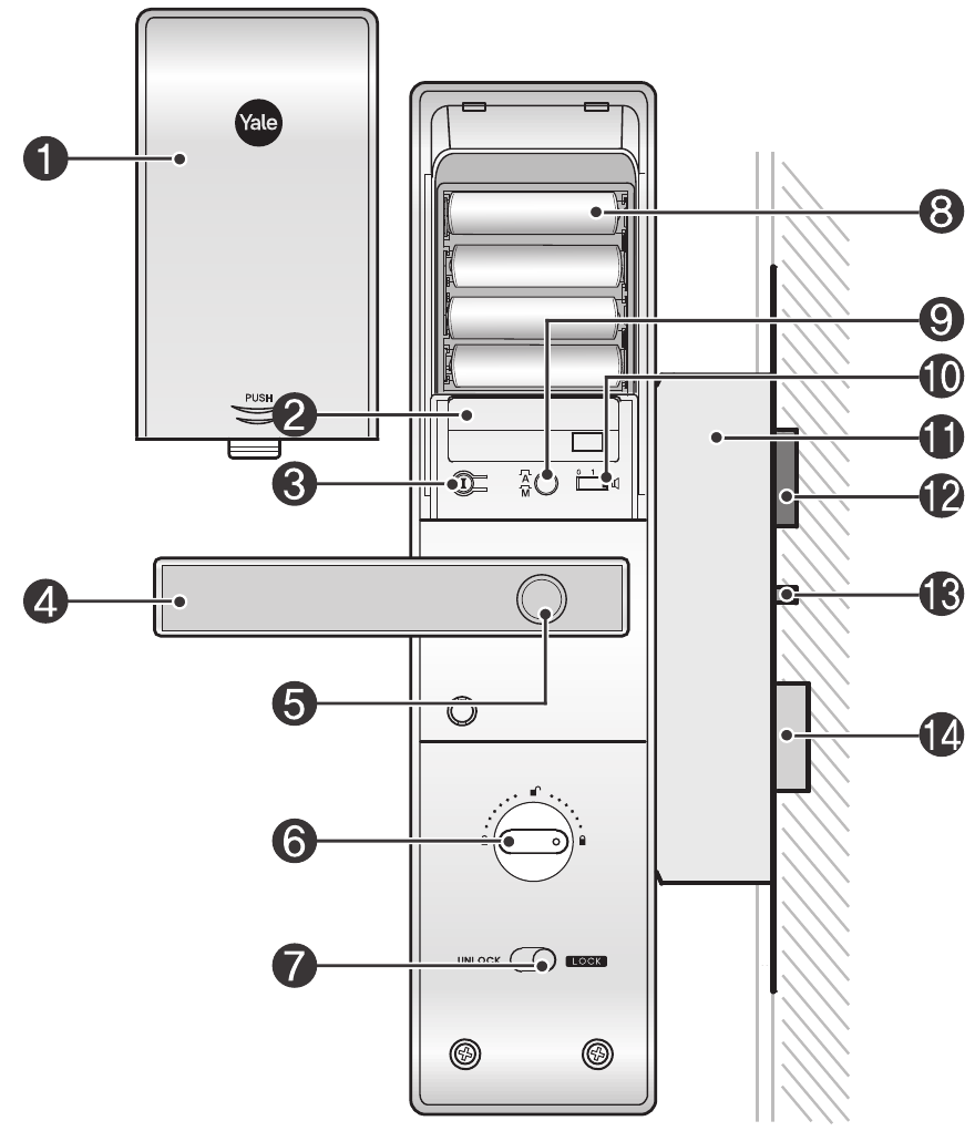 ASSA ABLOY - Yale YDM7116A - Cuerpo principal Cuerpo principal