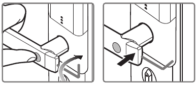 ASSA ABLOY - Yale YDM7116A - Para desactivar la configuración de la manilla de seguridad Para desactivar la configuración de la manilla de seguridad