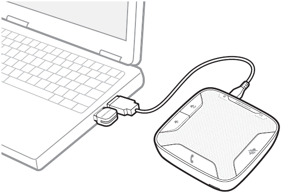 plantronics - Calisto 620 - Isi daya dengan kabel USB Isi daya dengan kabel USB