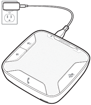 plantronics - Calisto 620 - Isi daya dengan pengisi daya dinding Isi daya dengan pengisi daya dinding