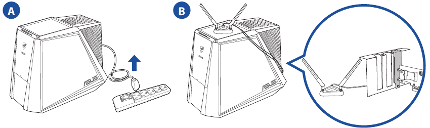 ASUS - PCE-AX58BT - Поставете безжичния адаптер PCE-AX58BT Поставете безжичния адаптер PCE-AX58BT