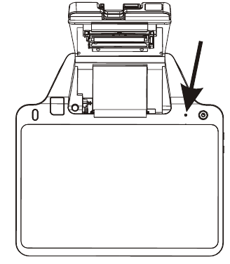 PAX - E700 - Nalaganje papirja v tiskalnik - 3. korak Nalaganje papirja v tiskalnik - 3. korak