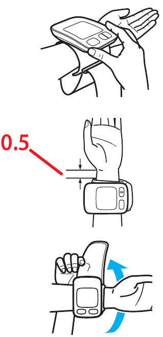 Omron - 7 Series - Наденьте манжету на запястье Наденьте манжету на запястье