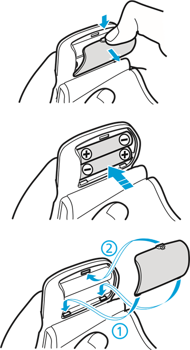 Omron - 7 Series - Установите батарейки Установите батарейки