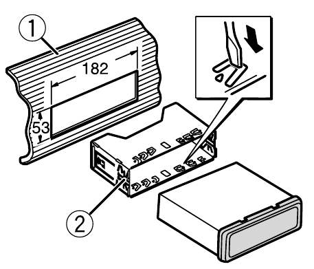 Pioneer - DEH-S410BT - DIN-Einbau DIN-Einbau