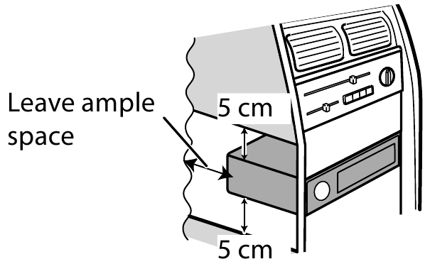 Pioneer - DEH-S410BT - Ausreichend Platz lassen Ausreichend Platz lassen