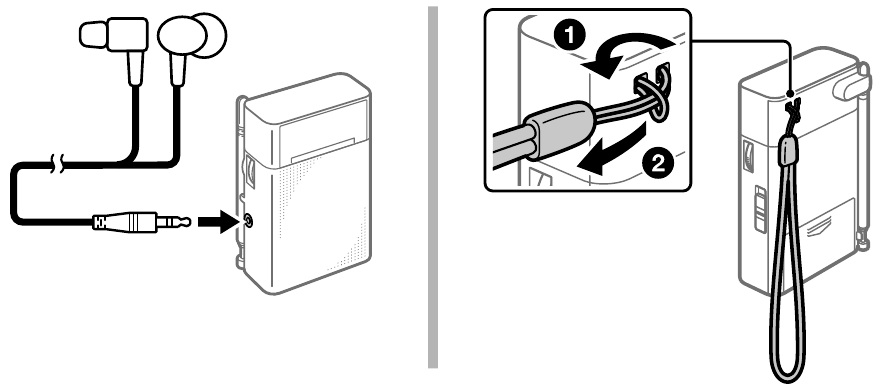 Sony - ICF-P27 - Operations - Connect the earphones Operations - Connect the earphones