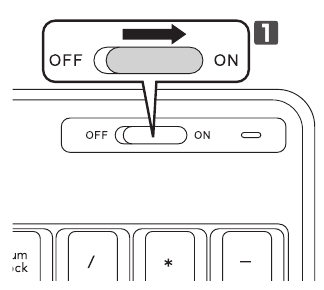 Elecom - TK-FDM106 - Turning the Power On - Keyboard Encender - Teclado