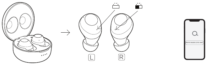 Motorola - MOTO BUDS 270 ANC - Uw oordopjes verbinden Uw oordopjes verbinden