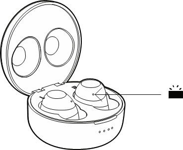 Motorola - MOTO BUDS 270 ANC - De rode LED's op beide oordopjes gaan branden totdat het opladen is voltooid. De rode LED's op beide oordopjes gaan branden totdat het opladen is voltooid.