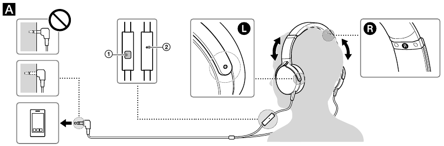 Sony - MDR-XB550AP - Kako koristiti - Korak 1 Kako koristiti - Korak 1