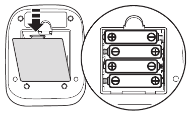 Omron - HEM-7121 - Baterijų įdėjimas / keitimas Baterijų įdėjimas / keitimas