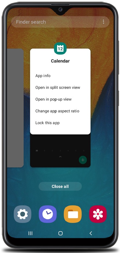 Samsung - Galaxy A10e - Aplicații recente - Meniul Recente Aplicații recente - Meniul Recente