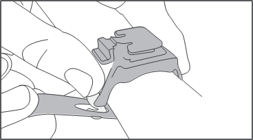 Trek Bicycle - Bontrager ION 450RT - Installing the light - Step 2 - Stretch the strap Instalar a luz - Passo 2 - Esticar a correia