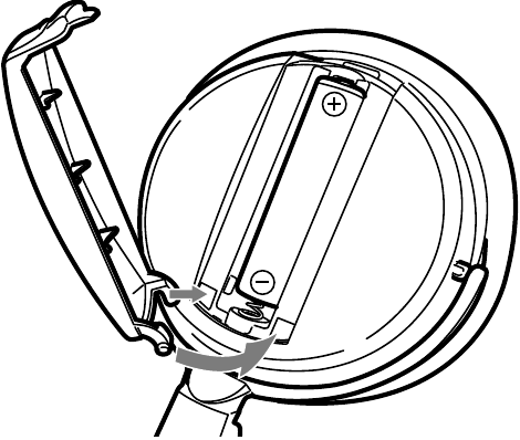 Sony - MDR-NC7 - Agganciare il coperchio della batteria Agganciare il coperchio della batteria