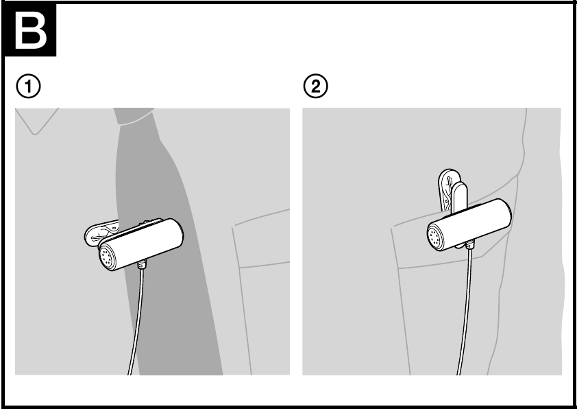 SONY - ECM-LV1 - Clip the microphone to your tie, pocket, etc. Clip the microphone to your tie, pocket, etc.