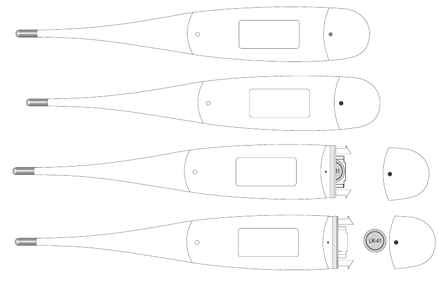 Alecto - BC-04 - Термометр батареясын ауыстыру үшін Термометр батареясын ауыстыру үшін