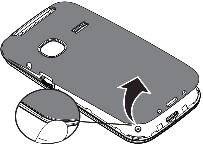 doro - 2414 - SIM карта, карта памет и батерия - Сваляне на капака SIM карта, карта памет и батерия - Сваляне на капака