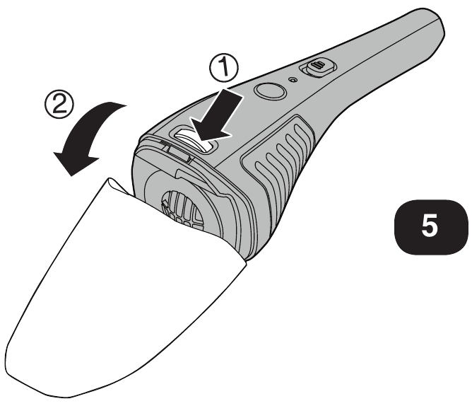 Hoover - Jive DRY - CONTENITORE DELLA POLVERE E FILTRO - Passaggio 1 CONTENITORE DELLA POLVERE E FILTRO - Passaggio 1