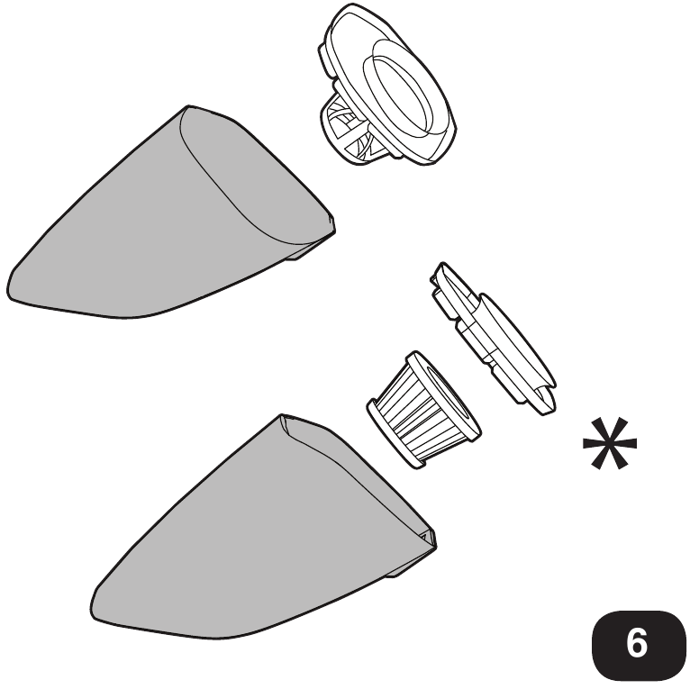 Hoover - Jive DRY - CONTENITORE DELLA POLVERE E FILTRO - Passaggio 2 CONTENITORE DELLA POLVERE E FILTRO - Passaggio 2
