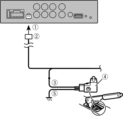 Pioneer - DEQ-S1000A - Parking brake cable connections Parking brake cable connections