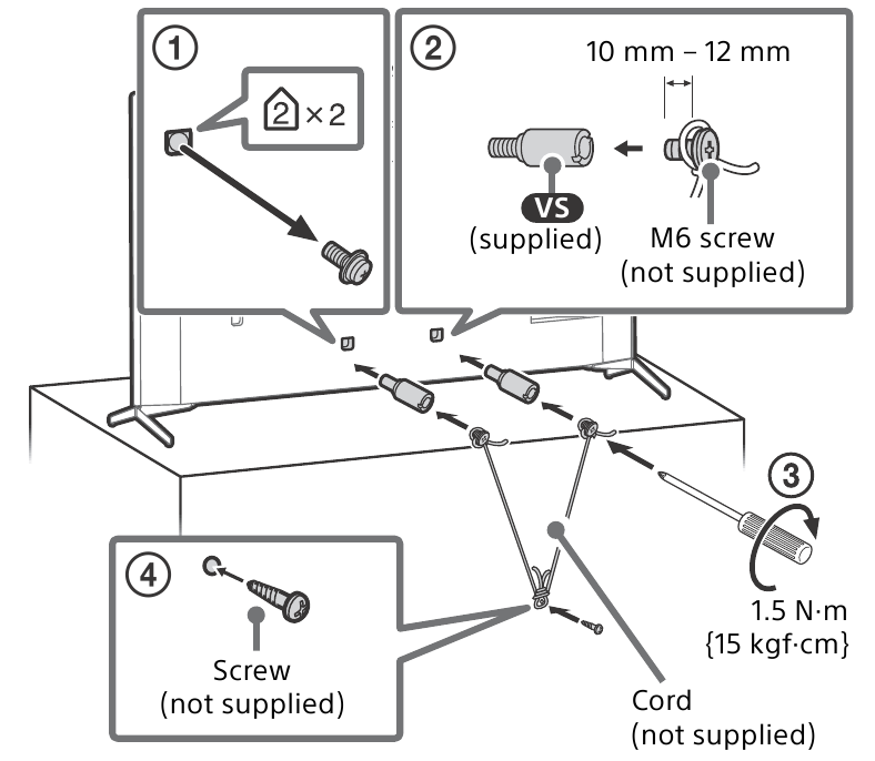 SONY - BRAVIA KD-65X9507H - Parandalimi i rrëzimit Parandalimi i rrëzimit