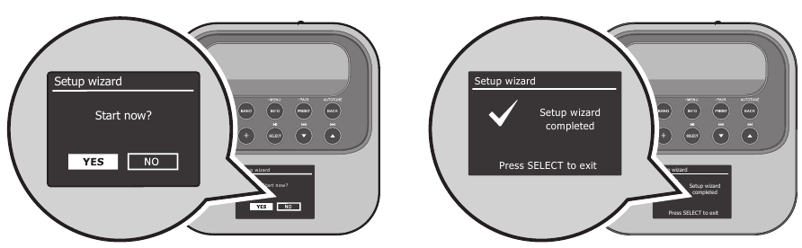 Sangean - REVERY R4 - Gå gennem opsætningen på skærmen. Gå gennem opsætningen på skærmen.
