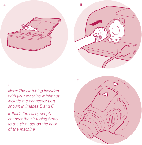 ResMed - AirSense 11 - Подсоединение воздушной трубки Подсоединение воздушной трубки