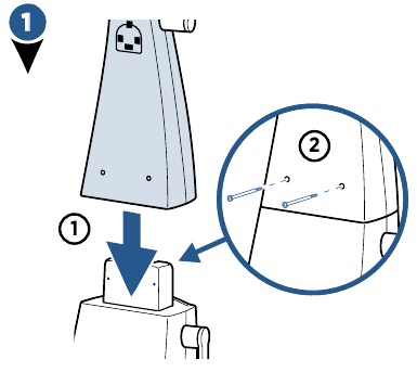 Bissell - ProHeat Advanced 1846 Series - Slide handle assembly onto lower body Deslize o conjunto da alça no corpo inferior