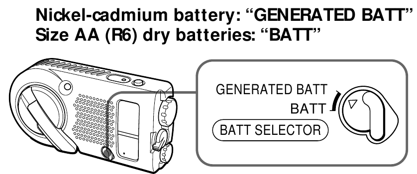 SONY - ICF-B200 - Choosing the power source Elección de la fuente de alimentación