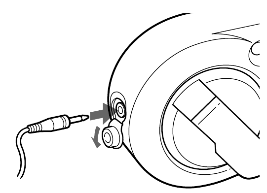 SONY - ICF-B200 - When using the earphone Cuando use el auricular
