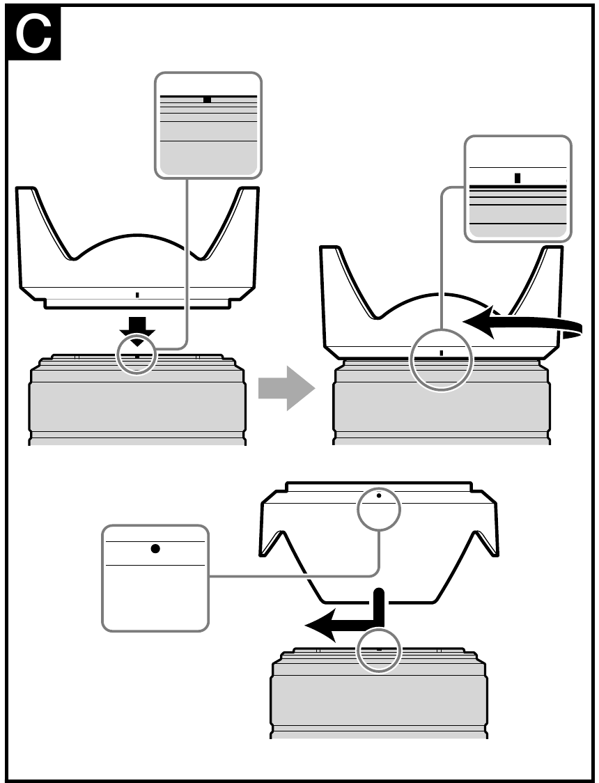 SONY - FE 28-70mm F3.5-5.6 OSS - Установка бленды Установка бленды