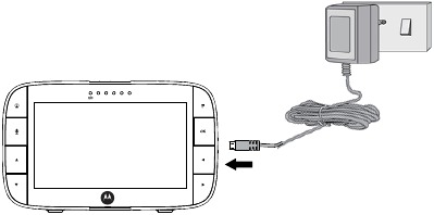 Motorola - MBP48 - Vanema seadme toiteallika ühendamine Vanema seadme toiteallika ühendamine